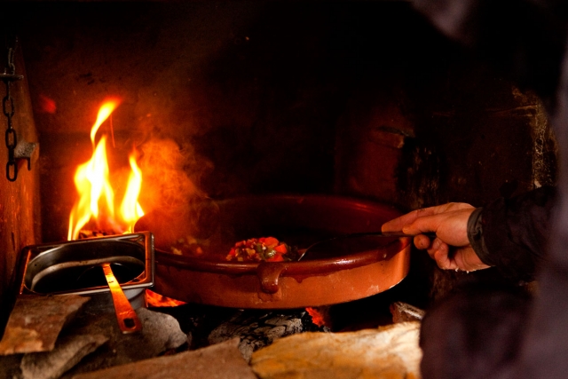 Cocinando en cazuela de barro